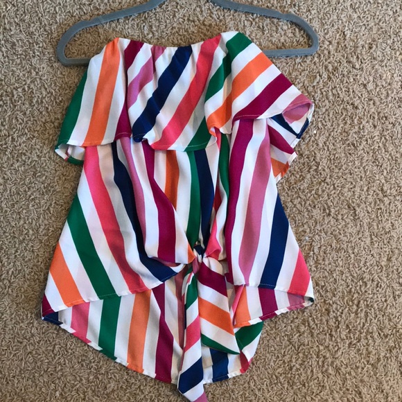 Strapless multicolor shirt - Picture 1 of 1